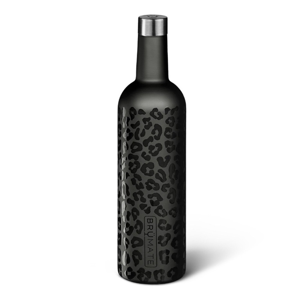 NEW! BRUMATE Onyx Leopard Winesulator 2.0 Wine Canteen 25oz New in Box GORGEOUS!